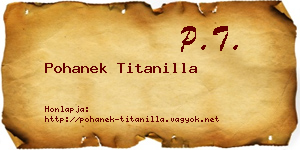 Pohanek Titanilla névjegykártya